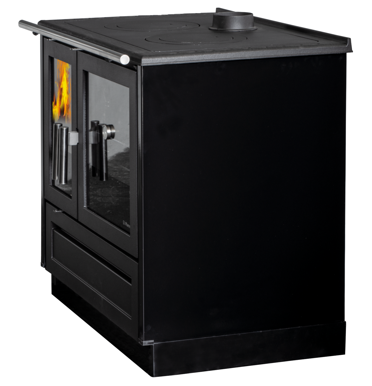 EEK A+ Holzherd Plamen 910 schwarz, externe Zuluft, 9 kW